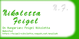 nikoletta feigel business card